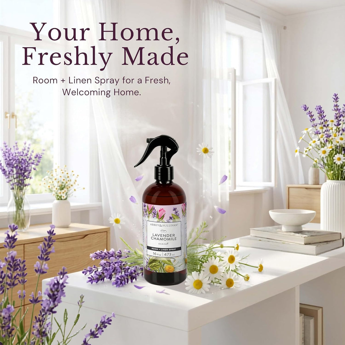 Abbey &amp; Sullivan Linen Spray, Lavender Chamomile, 16 oz