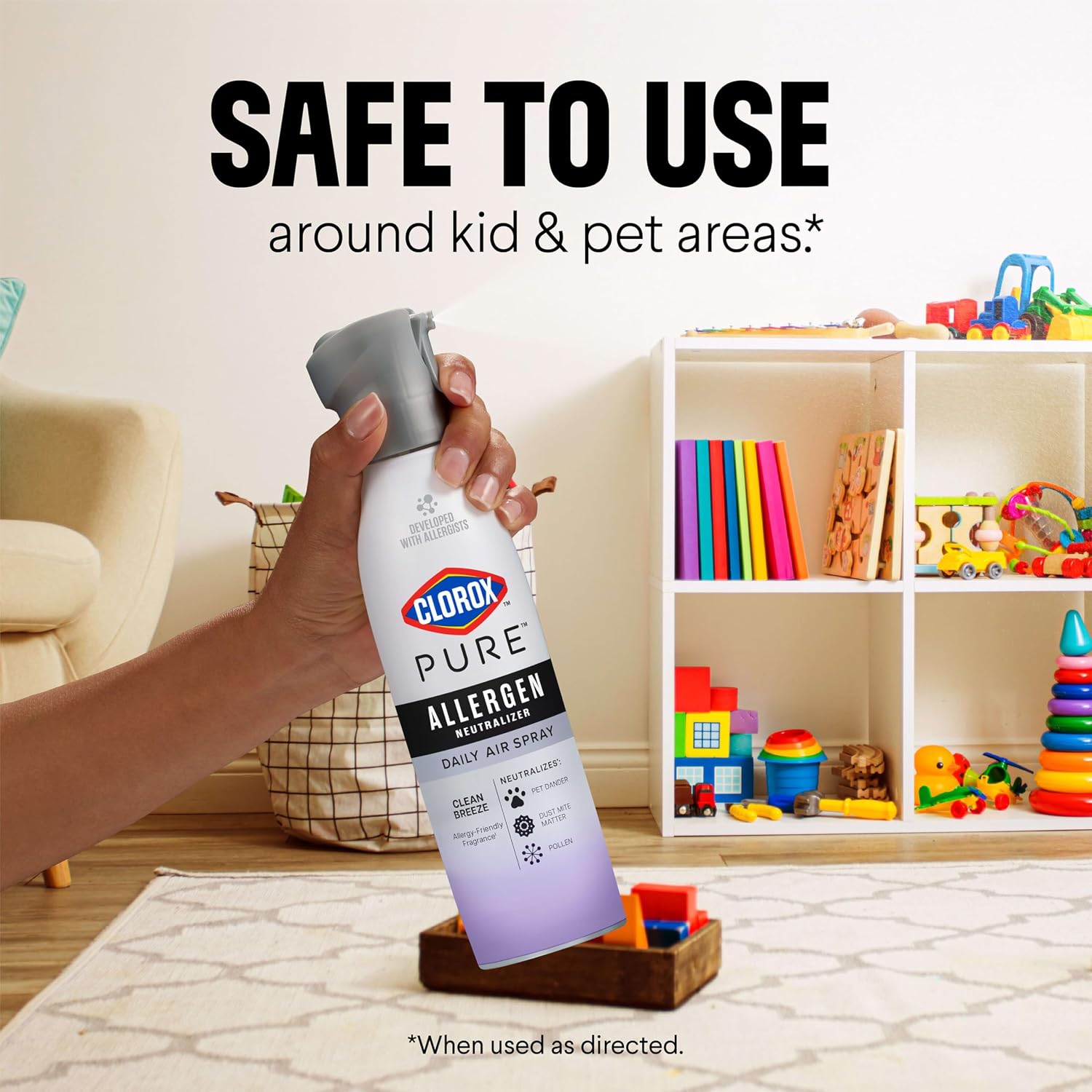 Clorox PURE Allergen Neutralizer Daily Air Spray, Nighttime Calm, 8 Ounces (Pack of 2)
