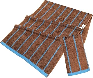 Soft Caramel-Striped Cotton Hand Towels Luxury Classical Striped Towels for Bathroom Absorbent & Quick Drying Face Towel for Shower Spa Gym Home, Coffee, 14 x 30 Inch