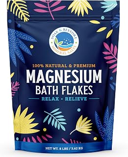 Magnesium Bath Flakes – Pure Magnesium Chloride for Soaking and Whole-Body Replenishment (8 lbs)