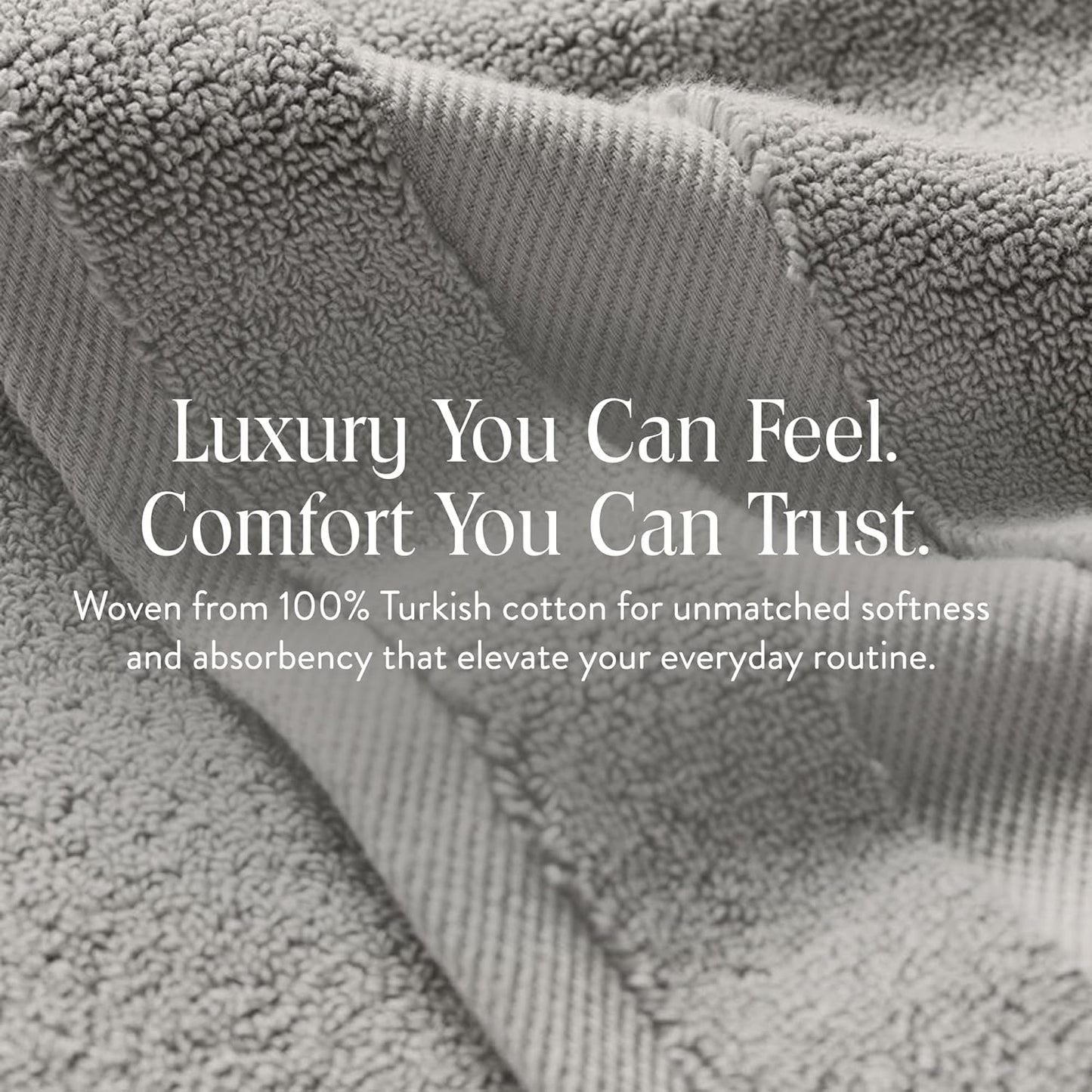 Brooklinen Super-Plush 100% Turkish Cotton Bath Towels - Set of 4-770 GSM, Highly Absorbent, Machine Washable, Perfect Bath Towel Set for Home & Bathroom (30" x 58", Pewter Grey)