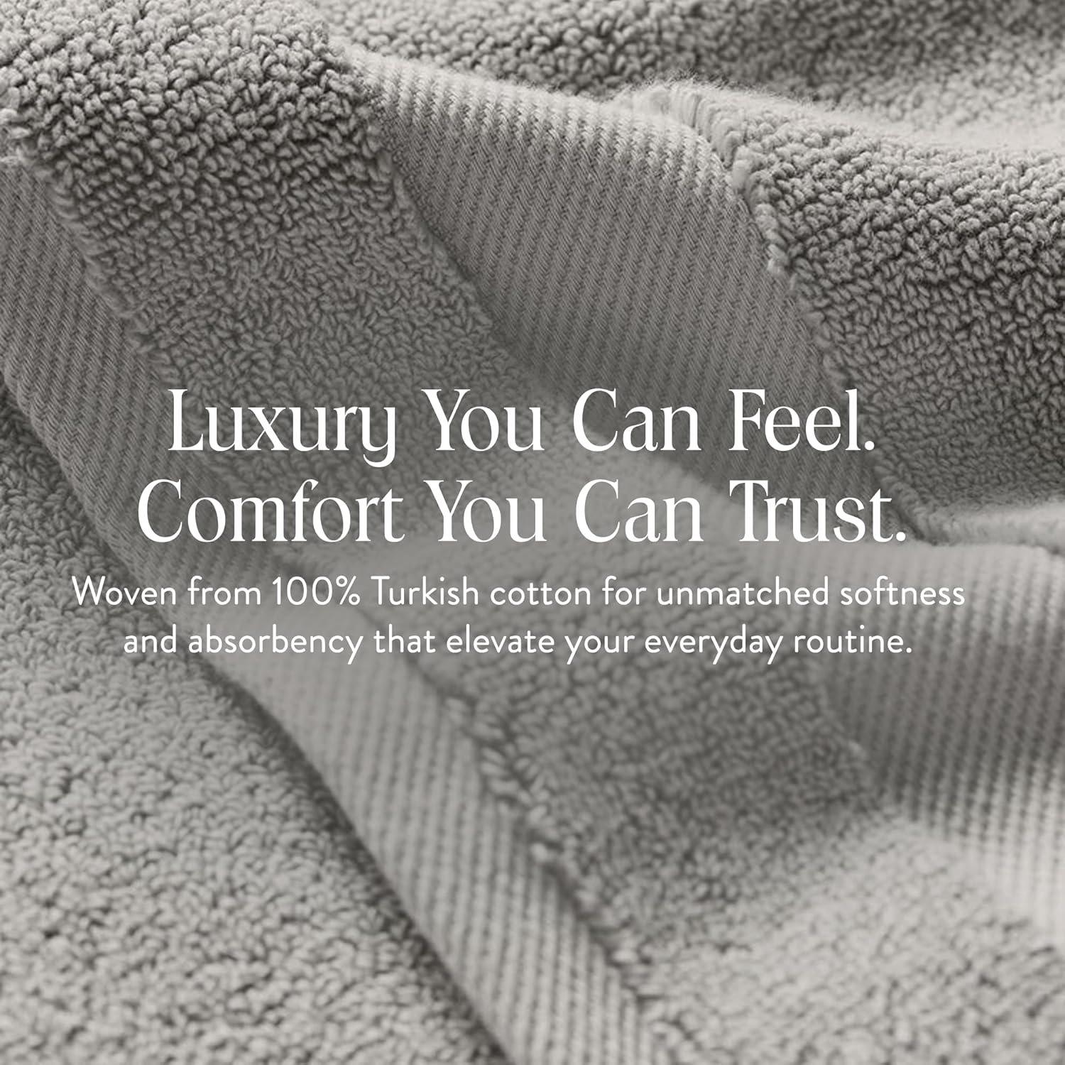 Brooklinen Super-Plush 100% Turkish Cotton Bath Towels - Set of 4-770 GSM, Highly Absorbent, Machine Washable, Perfect Bath Towel Set for Home & Bathroom (30" x 58", Pewter Grey)