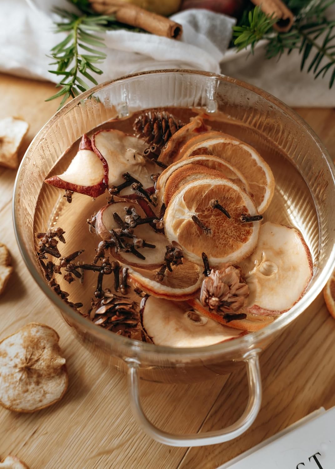 Harvest Morning Simmer Pot – All-Natural Stovetop Potpourri with Apples, Oranges, Cinnamon, Clove & Pinecones – Non-Toxic & Fragrance-Free Home Scent – 50 Hours of Cozy Fall Aroma