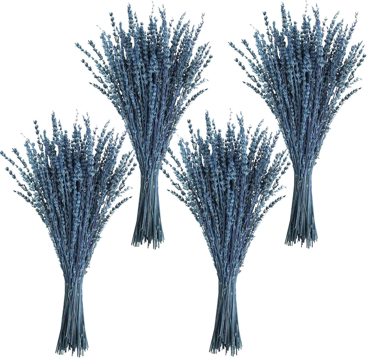 Uieke Dried Lavender Flowers, 16" Preserved Dried Lavender Bundles Blue Flowers Bouquet for Shower Weeding Home Fragrance Vase Crafts Decor, 200g(7.05oz)