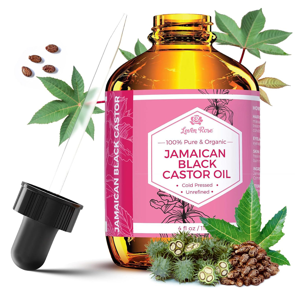 Leven Rose Jamaican Black Castor Seed Oil