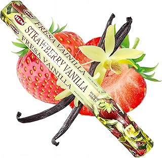 Strawberry Vanilla - Box of Six 20 Stick Tubes, 120 Sticks Total - HEM Incense