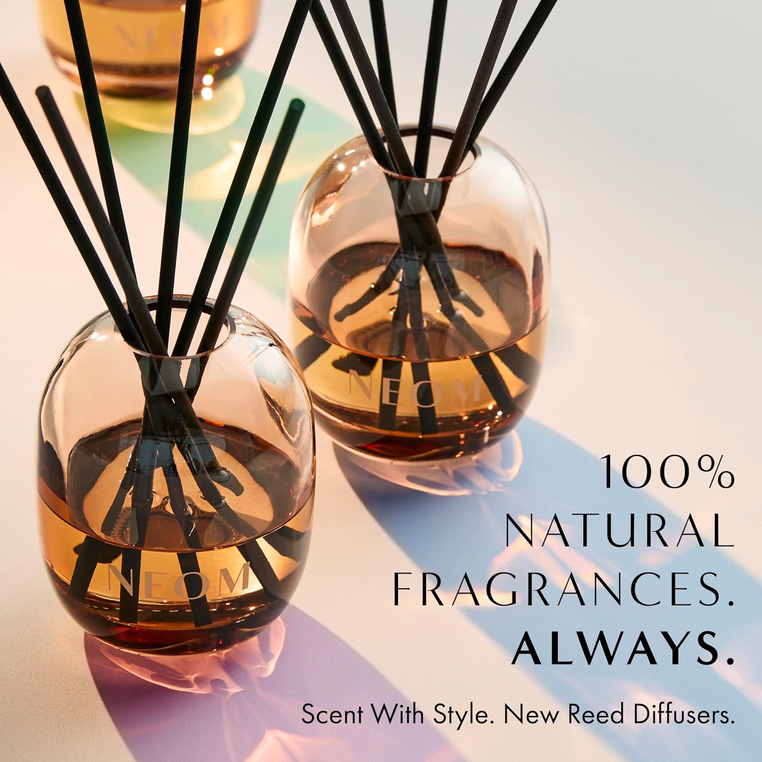 NEOM Happiness Reed Diffuser Refill, 100ml | Neroli, Mimosa & Lemon I Lasts 12 Weeks I Pure Essential Oils I 100% Natural