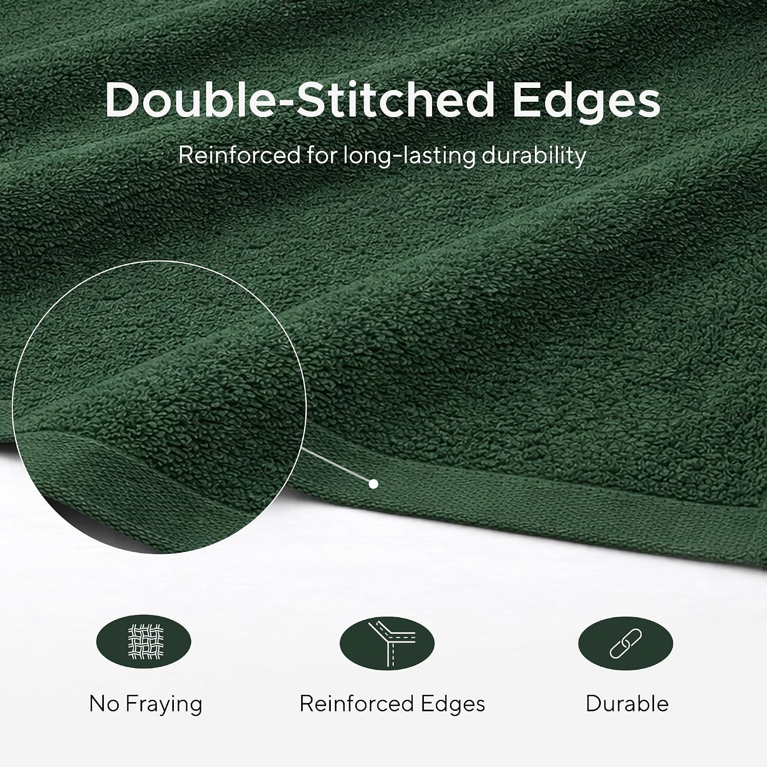 Luxury Hotel & Spa, Turkish Cotton Dark Green Towels Bathroom Sets | 6 Pieces Dark Green Bath Towels Soft and Absorbent Green Towel Set for Your Bathroom