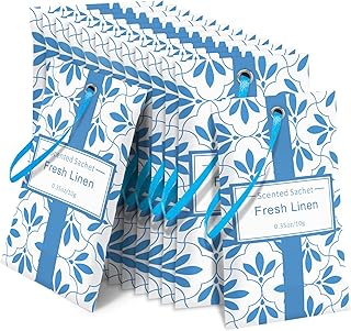 STRN Linen Scented Sachets for Drawer and Closet, Long-Lasting Sachets, 14 Packs for Home Fragrance, Small Space Air Freshener for Wardrobes