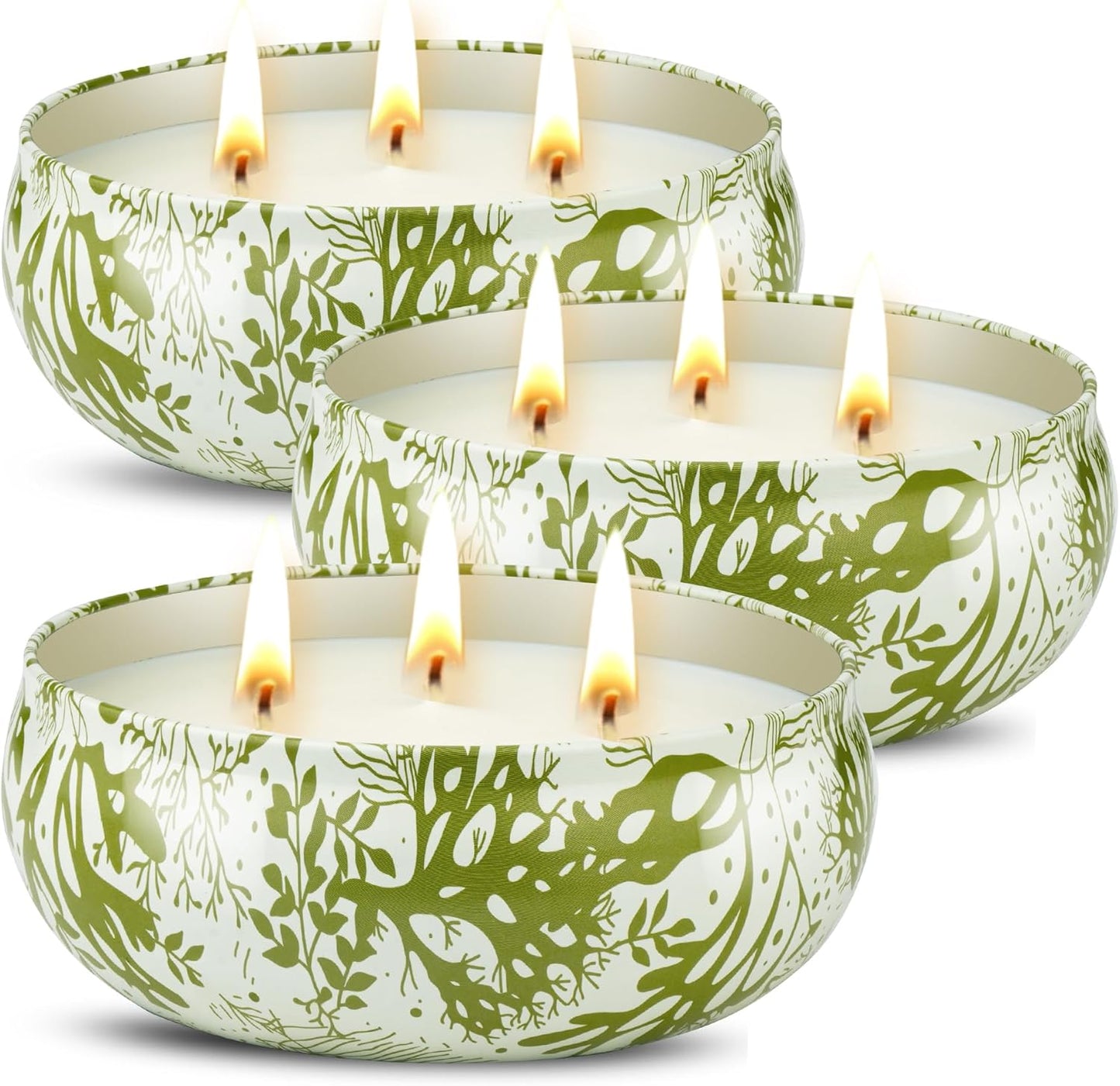 3 x 12oz Citronella Candle Outdoor 3 Wick Soy Wax Citronella Candle Set Jar Candle Up to 240hrs Burning Outdoor Candles Home Garden Yard Balcony Summer Camping