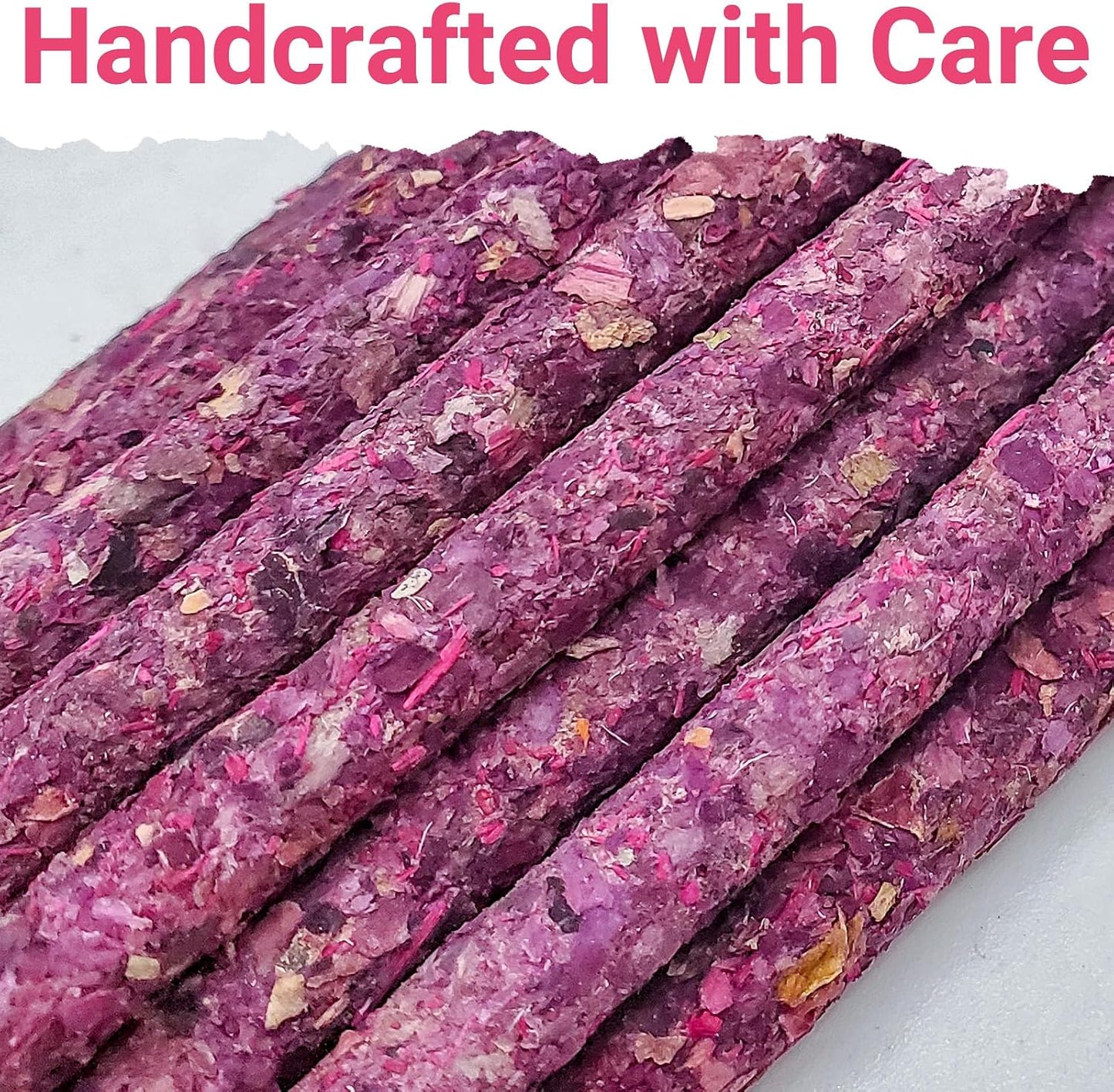 Rose Incense Sticks Natural - 16 Sticks Handcrafted Rose Sticks for Relaxation, Meditation, Yoga, Spiritual Purification & Home Ambiance | inciensos aromaticos para la casa