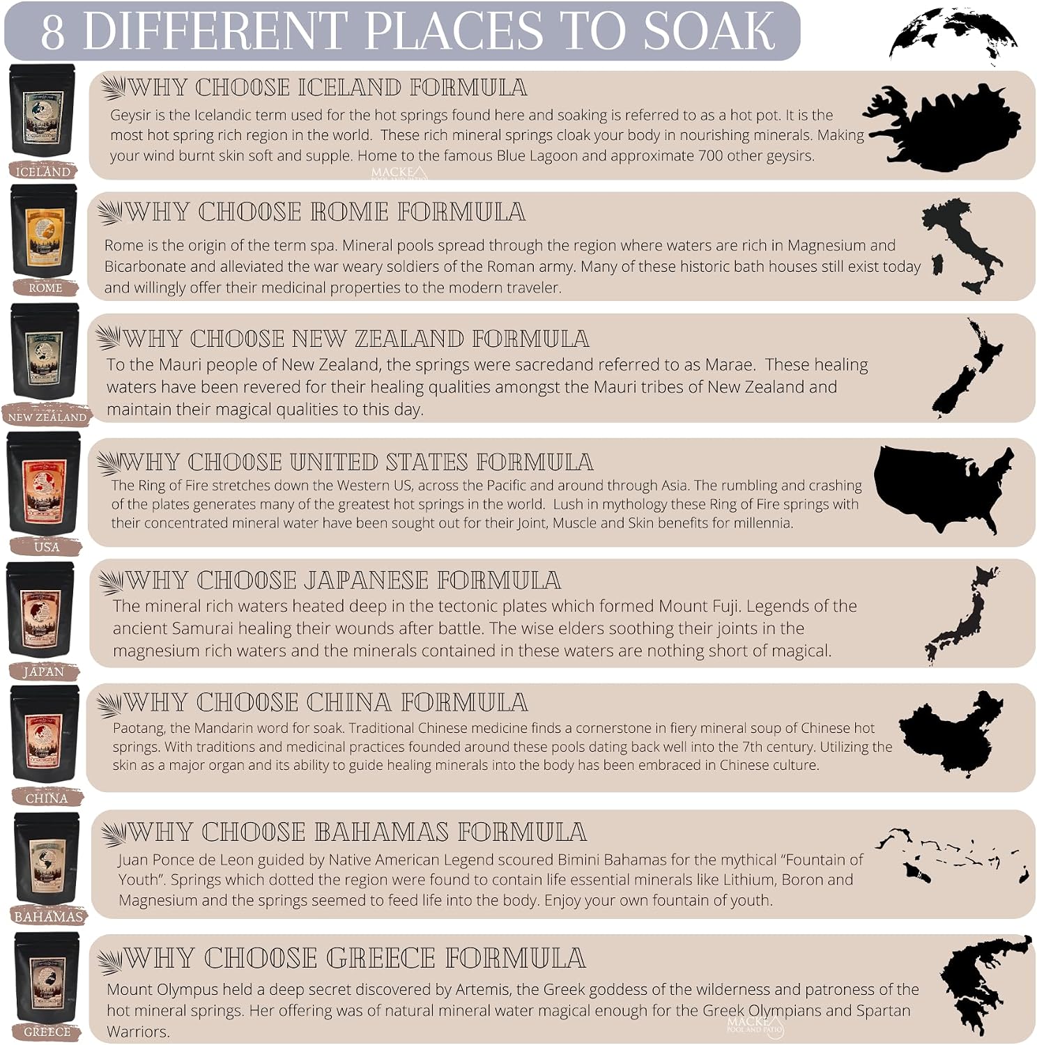 China Bath Soak (2 soaks per Bag) Soak in Hot Springs Around The World with Medicine Springs Dead sea Salt for Soaking and Bathing in Bath Minerals Add Dead Mineral Salts to Your Bath (China Soak)