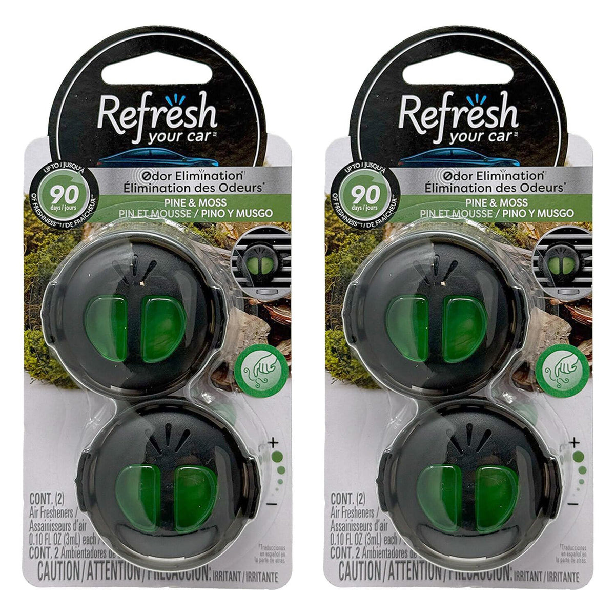 Refresh Car Air Freshener Vent Clip and Mini Car Oil Diffuser