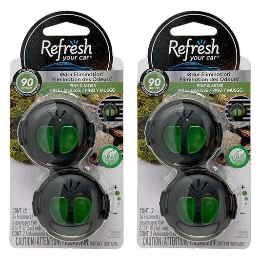 Refresh Car Air Freshener Vent Clip and Mini Car Oil Diffuser