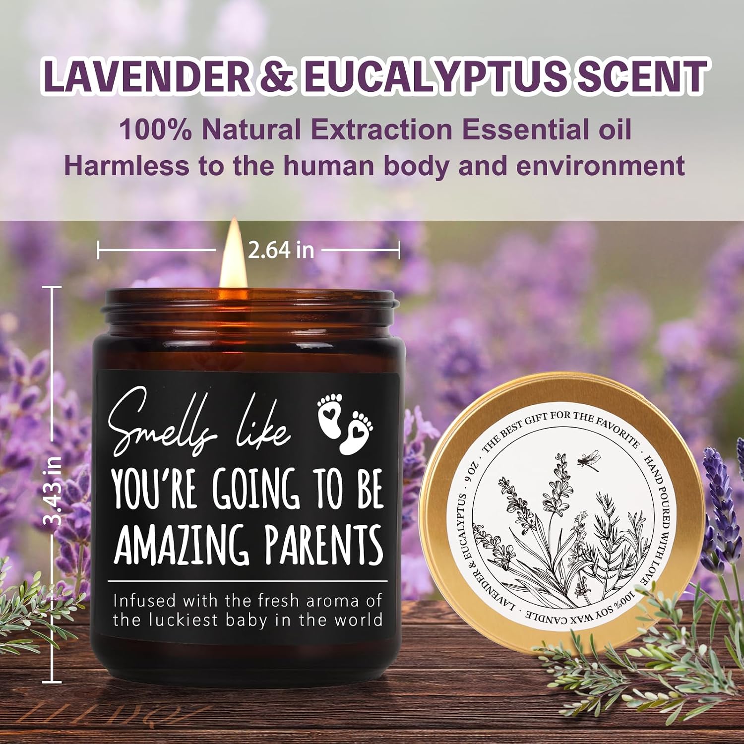 Unique Scented Candle Gift for New Parents, Smells Like You're Going to Be Amazing Parents Candle, New Parent Gift for Couples, New Mom Dad Gifts, Pregnancy Gifts for Expecting Mom And Dad, 9oz-22
