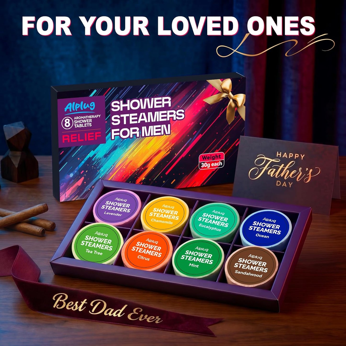 Shower Steamers for Men 8 Pack - Gifts for Men, Shower Bombs Aromatherapy with Essential Oils, Mens Gifts Ideas, Birthday Gifts for Him Dad Husband, Gifts for Mens Who Have Everything