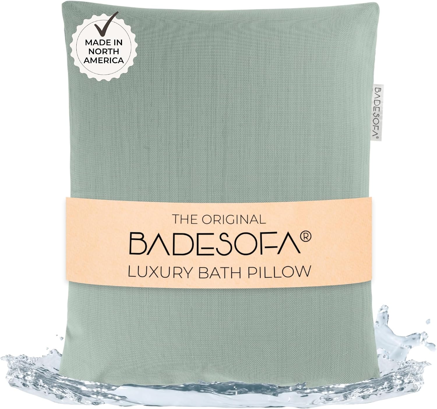 BADESOFA® Luxury Bath Pillow S - Ultra Comfortable & Quick-Drying Bath Back Pillow - Washable Full Body Bath Pillow for Bathtub - Therapeutic Head and Neck Support - Luxury Spa Cushion in Green