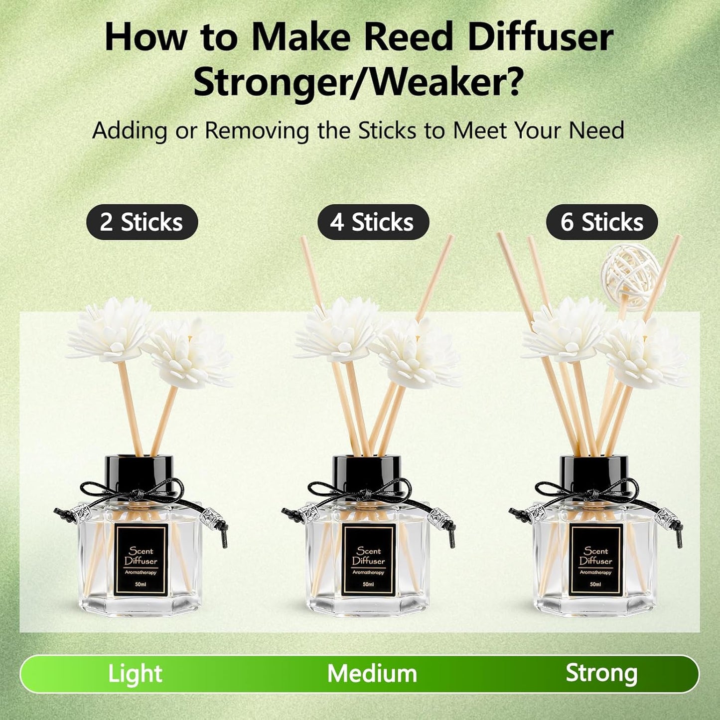 Shangri-La Reed Diffuser 1.7 fl oz | Long-Lasting Natural Home Fragrance | Non-Toxic Essential Oil with 6 Scent Sticks for Bathroom, Bedroom & Living Room | Plant-Based Air Freshener