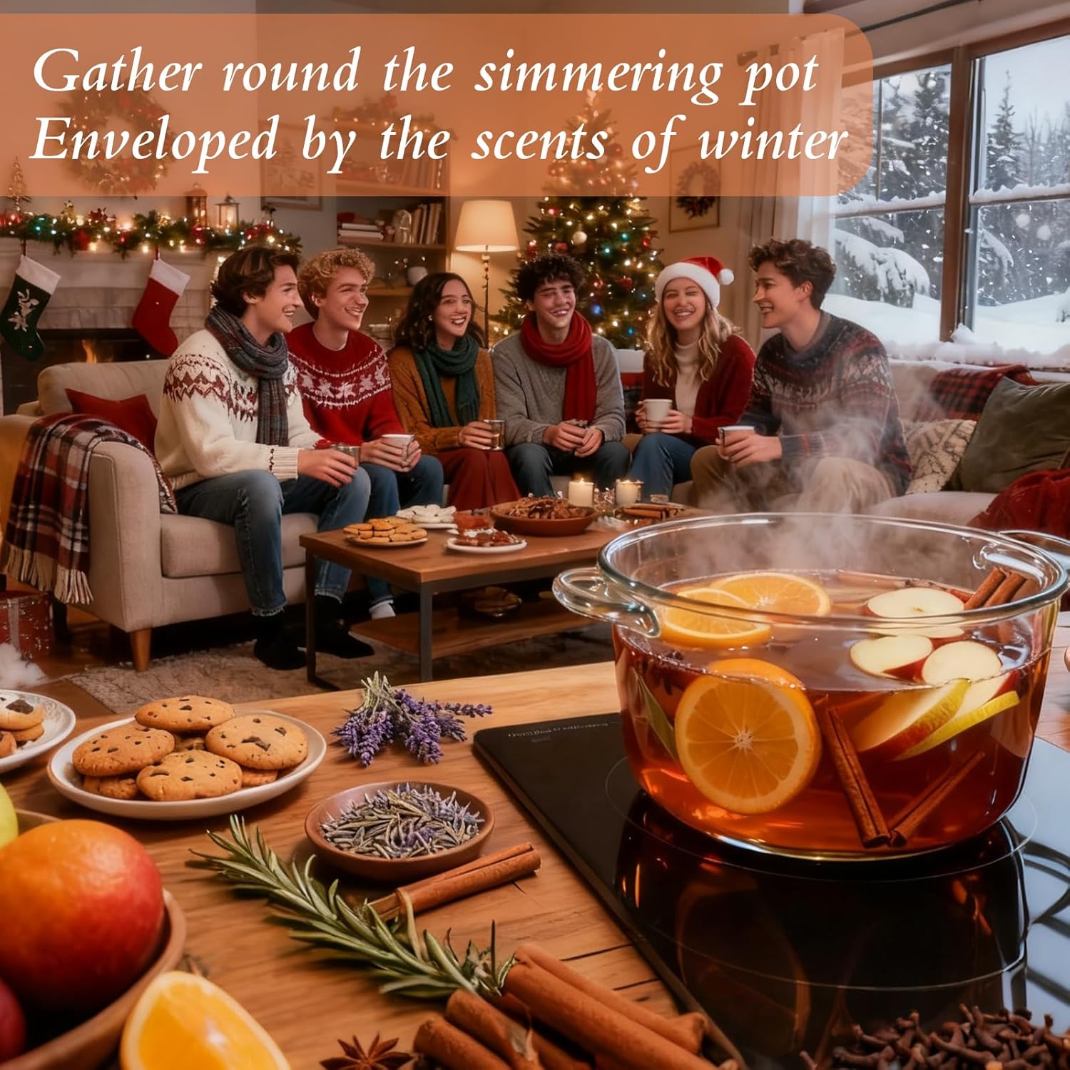 3 Packs Natural Potpourri Simmer Pot Mix – Bulk Cinnamon Sticks, Orange-Apple-Lemon Slices, Lavender Buds & Clove Holiday Stove Scent, Winter Scent Fragrance Stovetop Potpourri Fall Thanksgiving Gift