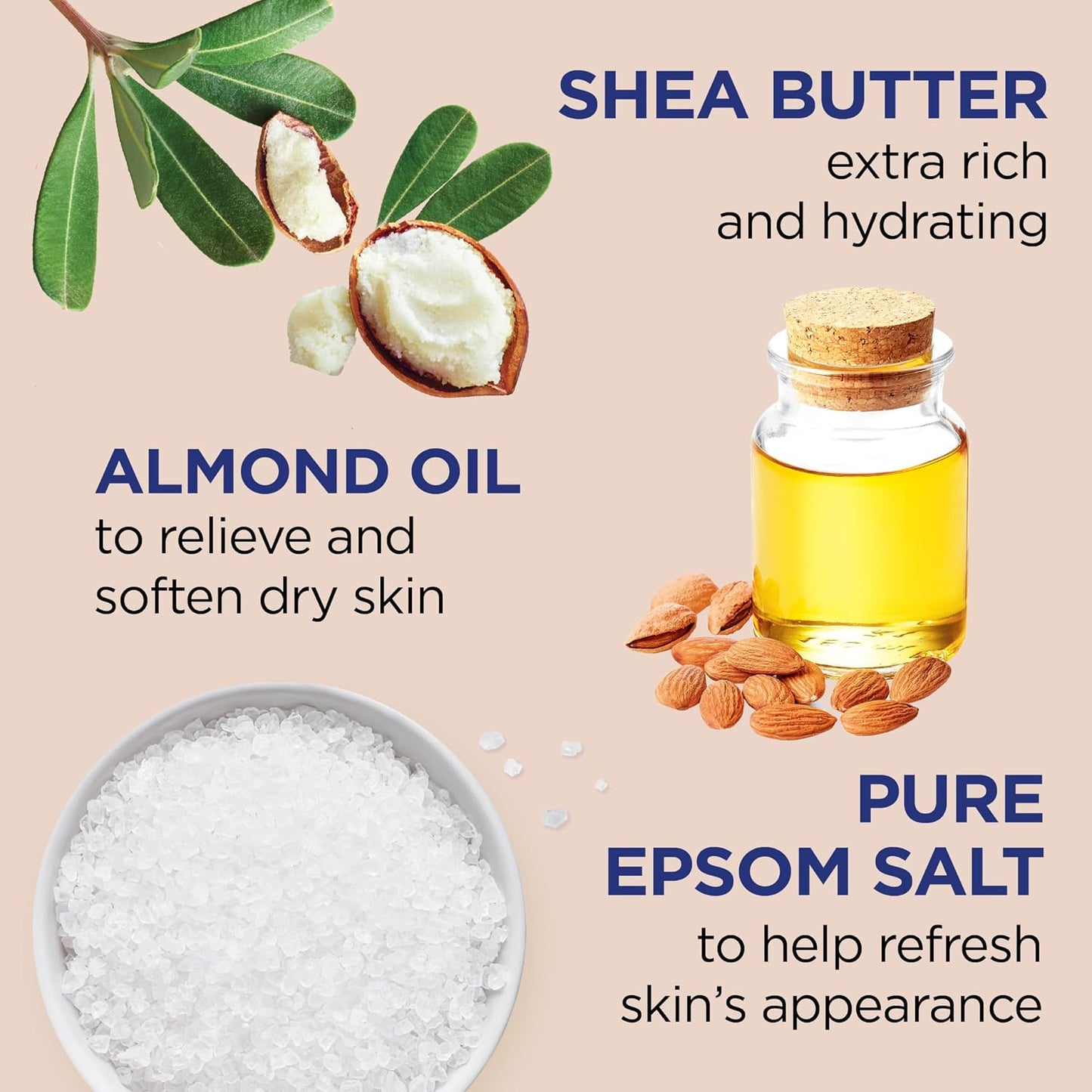 Dr Teal's Foaming Bath with Epsom Salt, Shea Butter & Almond, 34 fl oz (Pack of 4) + Dr Teal's Epsom Salt Soaking Solution, Milk and Honey, 48 Oz