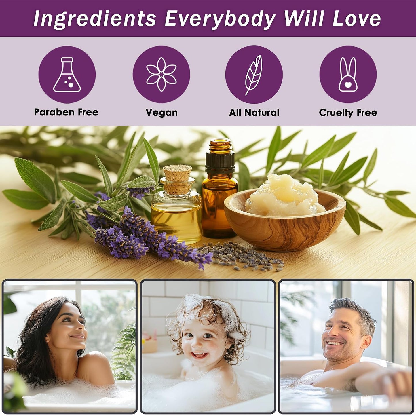 Aqua Elegante Bath Basket For Women - Deluxe Spa Set with Wash, Bubble Bath, Lotion, Salts, Body Scrub, Towel, Shower Puff, Bathbombs, Reusable Basket, Gifts for Mom, Wife, Her - Lavender & Tea Tree