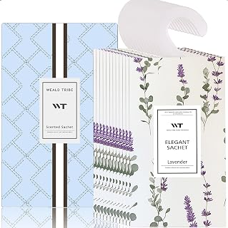 WEALD TRIBE 12 Packs Large-Bag Lavender Scented Sachets for Closet and Drawer Deodorizer Home Fragrance | Air Freshener Long Lasting Large Sachets Bags Hanging