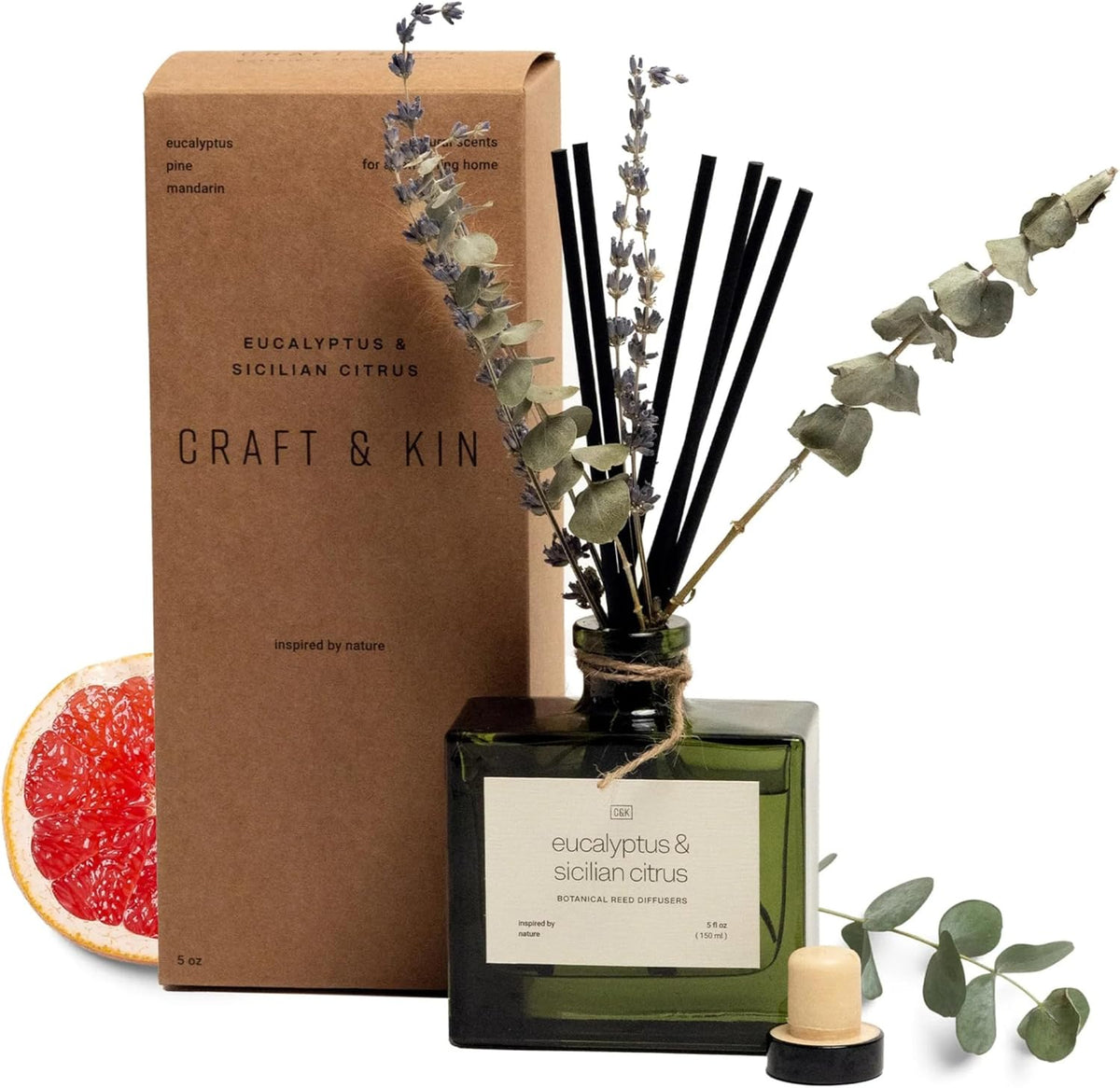 Craft & Kin Reed Diffuser with Dried Flowers