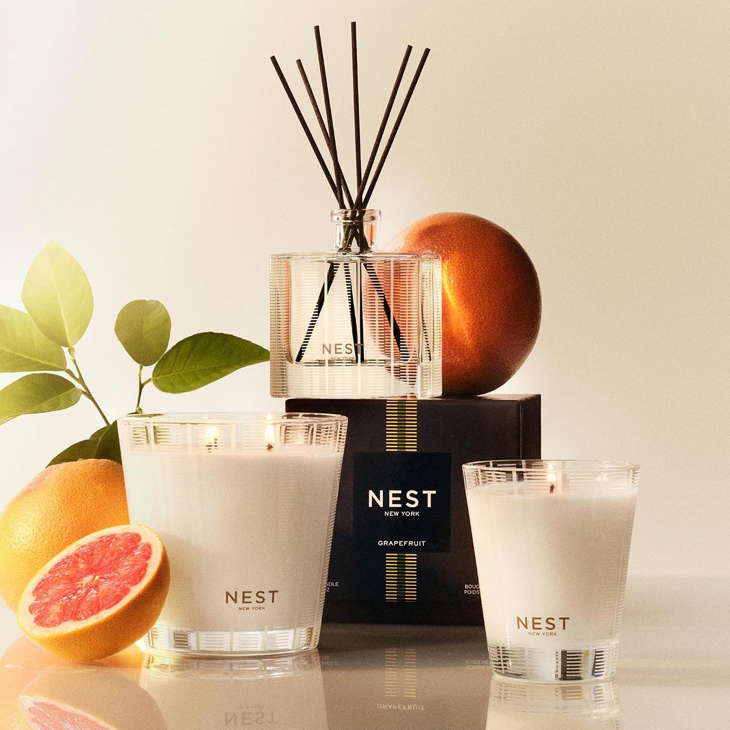 NEST New York Reed Diffuser Liquid Refill, Grapefruit - 5.9 fl oz - Fragrance for Up to 90 Days - Flame Free