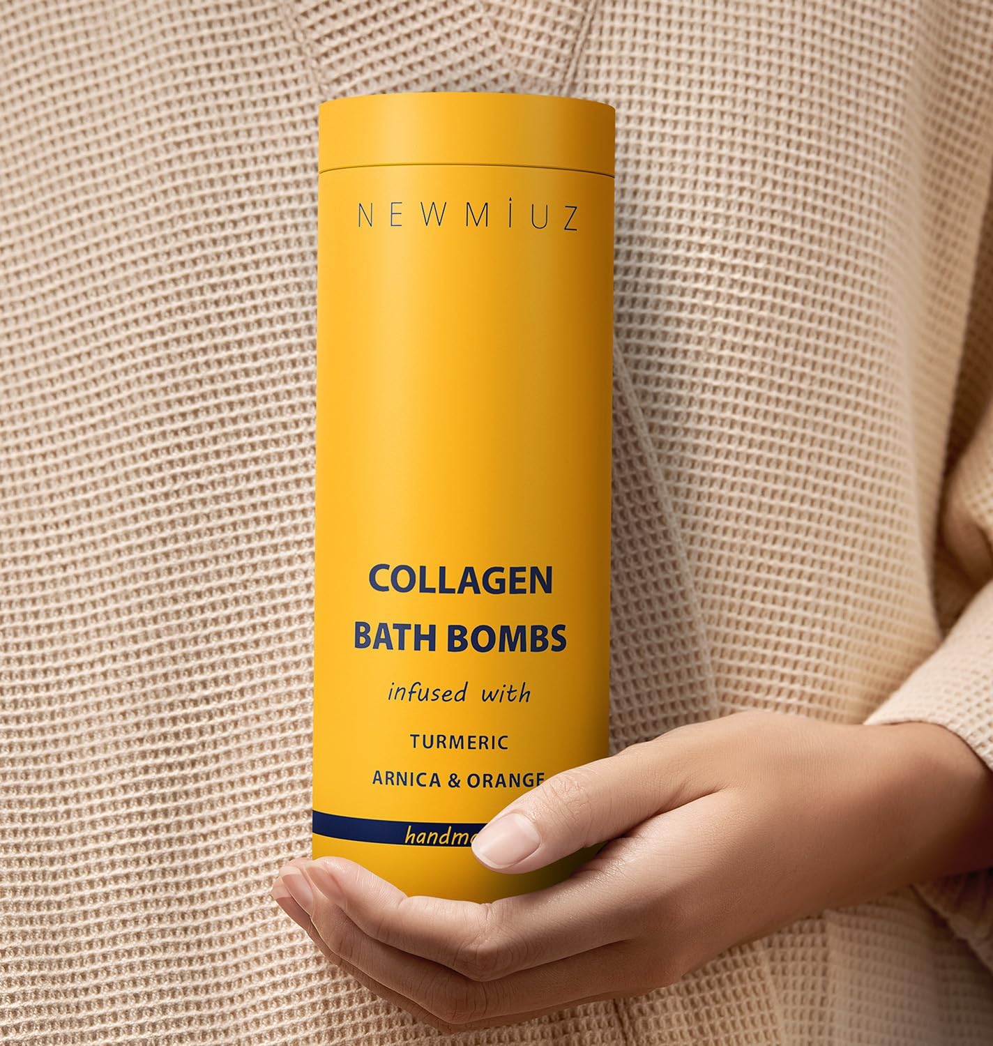 Collagen Bath Bombs Luxurious Bath Foam Gift for Dry Skin Hydration Moisturizing Turmeric Arnica Orange Essential Oil Infused for A Blissful Experience