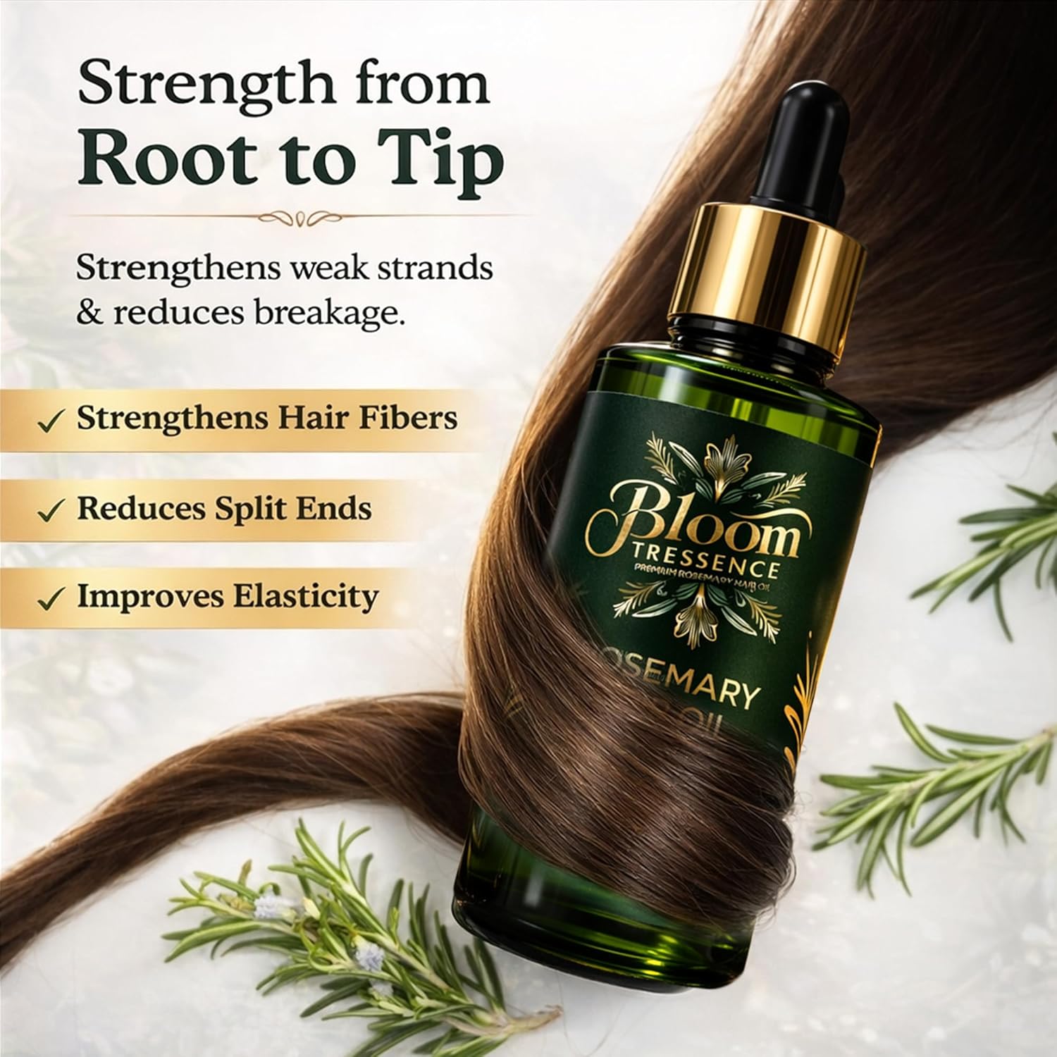 Premium Rosemary Hair Oil for Hair Growth – Anti Hair Fall & Scalp Treatment with 24 Botanical Oils (Amla, Argan, Castor & Jojoba) – For Thinning Hair, Regrowth & Thickness – 100ml