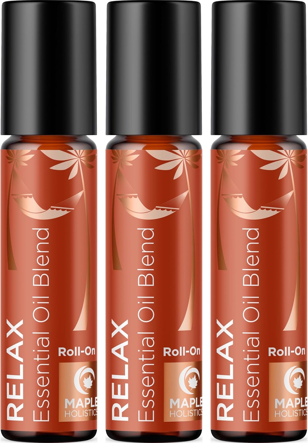 Relaxing Essential Oil Roll On - Aromatherapy Essential Oil Roller with Calming Essential Oils - Relaxing Essential Oil Blend with Lavender Ylang Ylang Chamomile & Geranium for Stress Support (3 Pack)