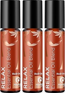 Relaxing Essential Oil Roll On - Aromatherapy Essential Oil Roller with Calming Essential Oils - Relaxing Essential Oil Blend with Lavender Ylang Ylang Chamomile & Geranium for Stress Support (3 Pack)
