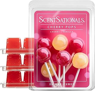 Scentsationals Cherry Pops Scented Wax Melts - Cherry, Crisp Apple, & Vanilla, 10oz (24 Cubes)