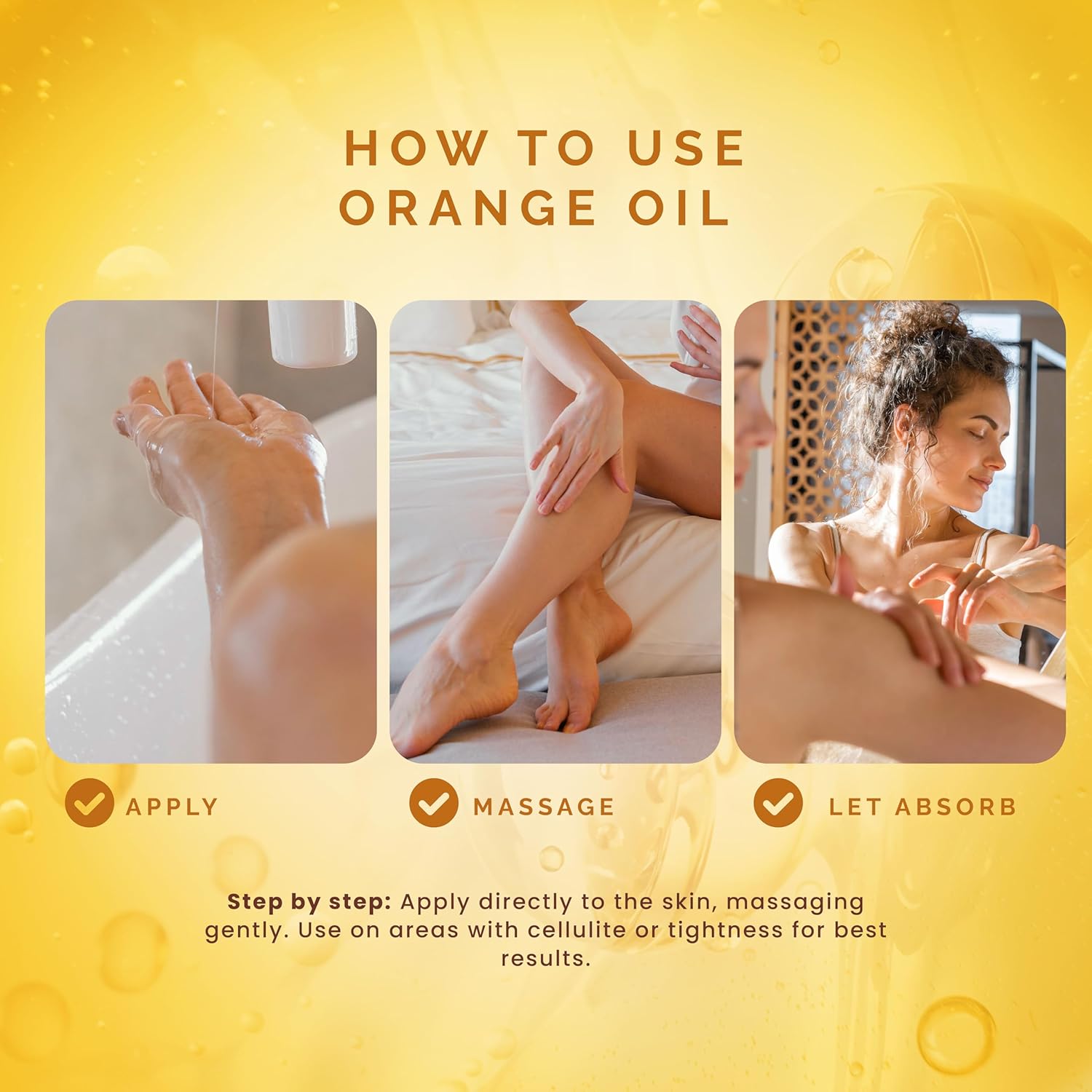 Pili Natural Orange Oil - Skin Tonic and Moisturizing Body Oil - Massage Oil - Prevents Cellulite, Stretch Marks, Firms & Tightens Skin - 8.4 fl oz