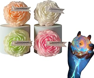 4 Pcs Low Temperature Candles for Wax Play Low Heat Body Safe Drip Candles Set, Flower Shaped Scented for Couples