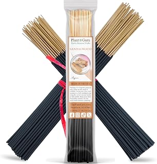 Sandalwood Mysore Incense Sticks 11" - 1 Bundle 85 to 100 Sticks - Smooth and Clean Long Burn Time, 45 to 60 Minutes.