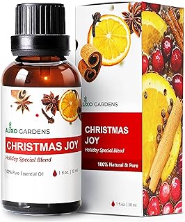 Christmas Joy Essential Oil Blend 1oz(30ml) - 100% Natural, Premium Quality Essential Oil Blend for Aromatherapy- Citrusy, Fresh, and Spicy