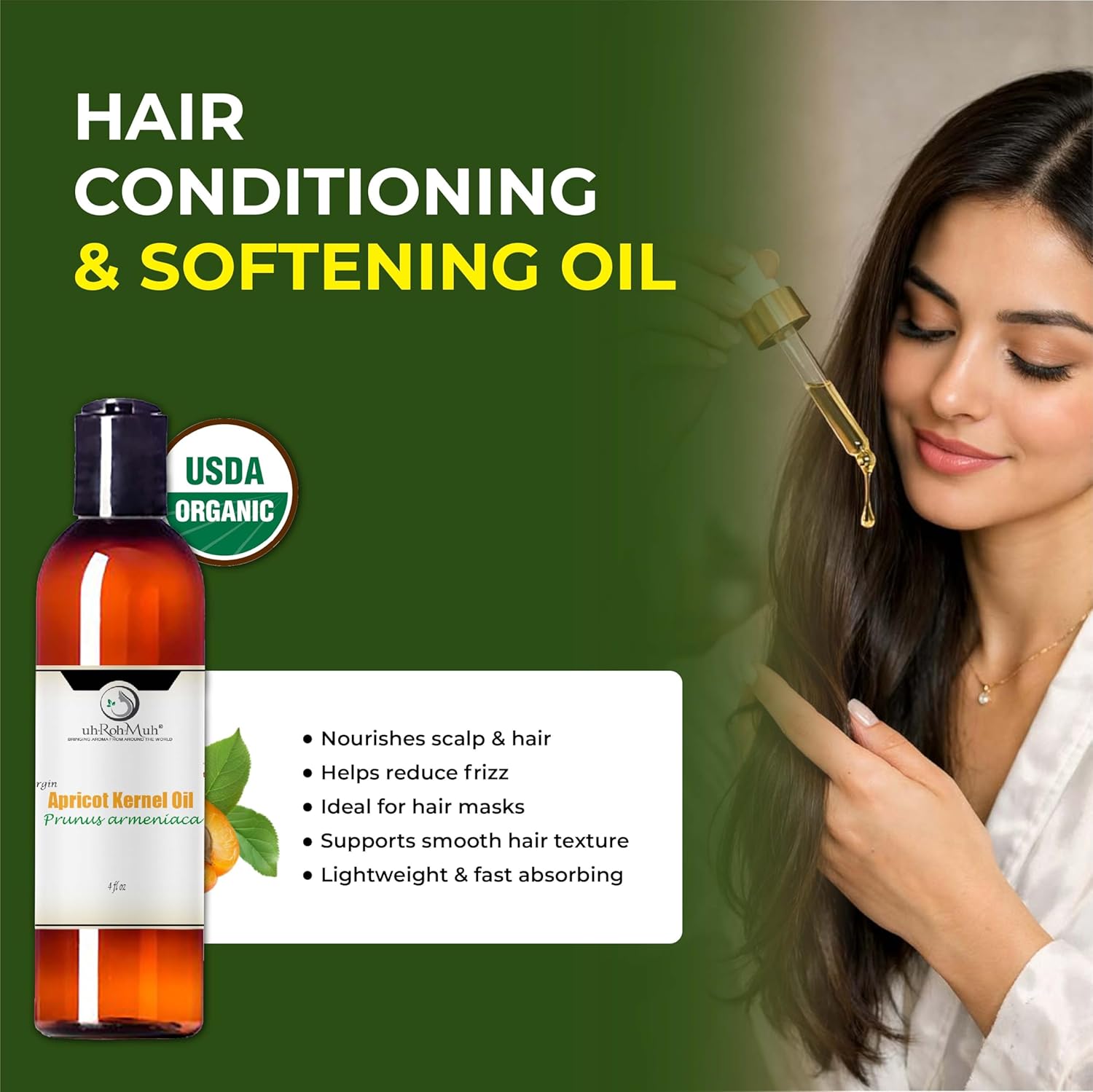Apricot Kernel Organic Carrier Oil - Cold Pressed Prunus Armeniaca Oil Lightweight Natural Moisturizing Oil for Face Body Hair Care Massage Aromatherapy DIY Soap and Cosmetic Use - 4 Fl Oz - Turkey