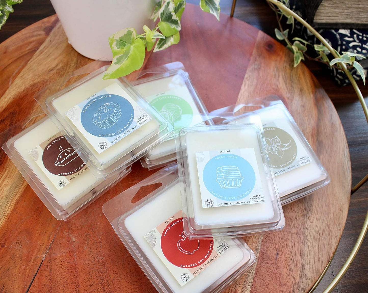 Soy Wax Melts | 2.5oz. Wax Melt | Soy Wax Melt Handmade | Scented Natural Soy Wax Melt | Clamshell Wax Melt (Apples & Maple Bourbon)