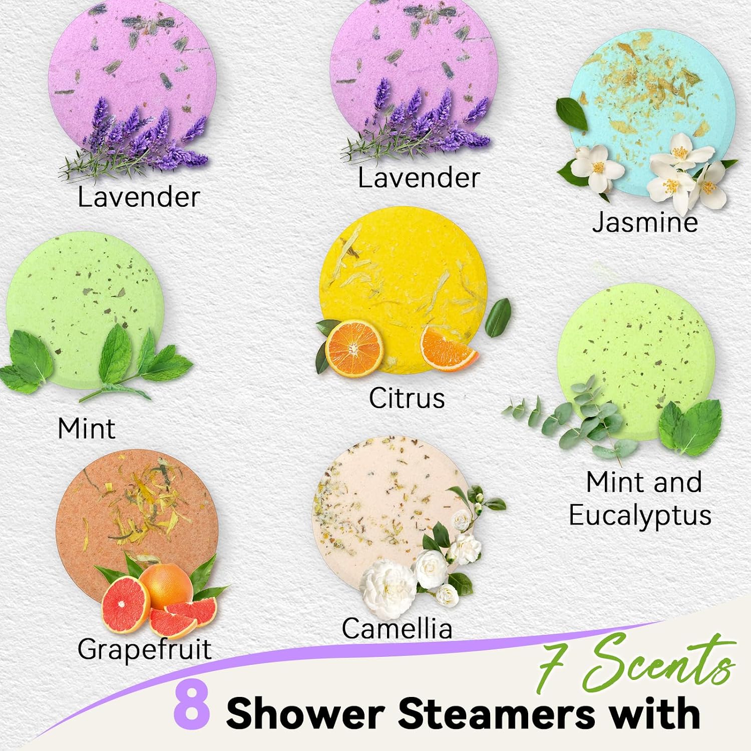 Shower Steamers Aromatherapy 8 Pack, Birthday Gifts for Women Men & Luxury Gift Box Packaging, Premium Shower Bombs with Natural Essential Oils, Home Spa Stress Relief, Relaxation Self Care