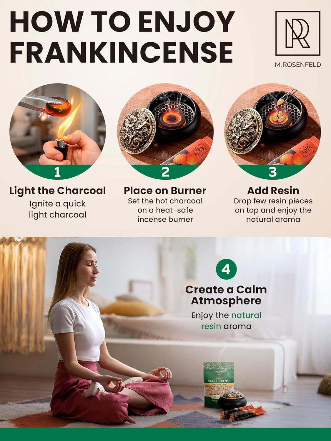 Frankincense Resin 3.5 oz (100g) – Premium Oman Boswellia Sacra - 100% Pure Natural Incense Resin for Burning Aromatherapy Meditation & Spiritual Cleansing