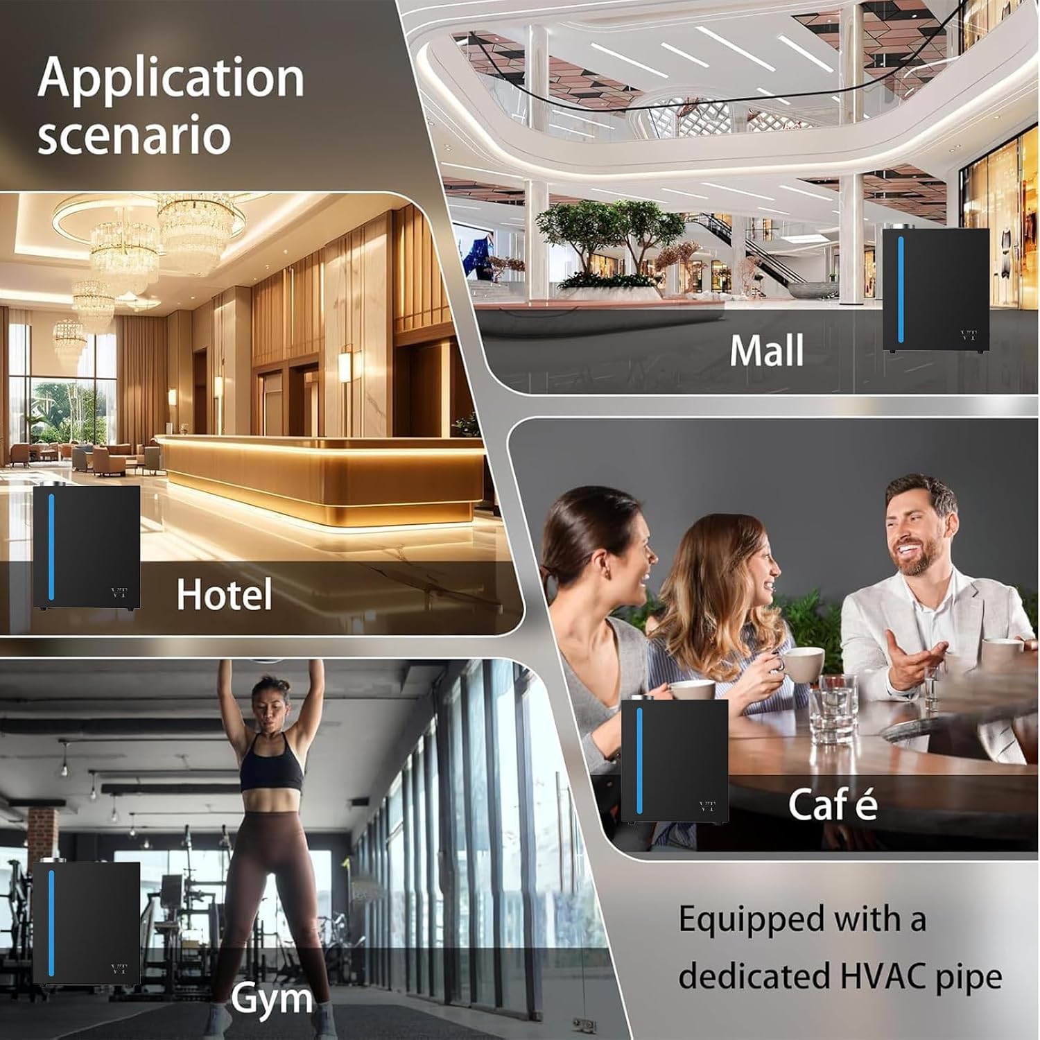Waterless Essential Oil Diffuser 3000 Sq.Ft Coverage for Large Home,Hotel,Office,Includes fragrance essential oil set.Cold Air Scent Diffuser Machine with Bluetooth App Control,HVAC Fragrance Diffuser