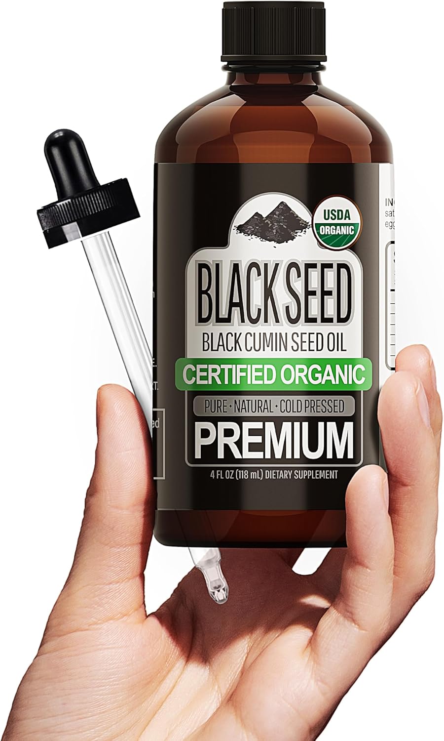 Sun Essential Oils Black Seed Oil 4 Fl Oz (Pack of 1) Cold Pressed Unrefined for Hair Skin Scalp and DIY Beauty