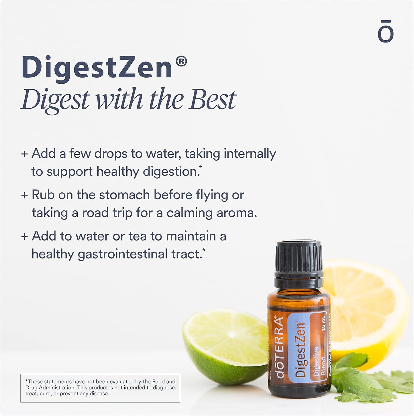 doTERRA DigestZen 15ml - Pure Essential Oil Digestive Blend with Peppermint, Ginger and Other Natural Oils to Help Reduce Gas, Indigestion and Upset Stomach