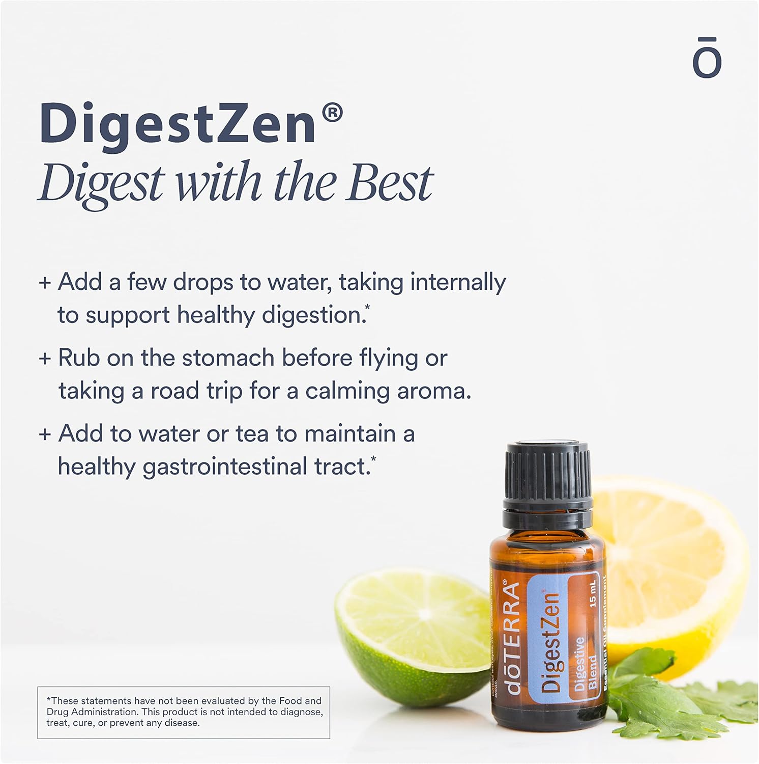 doTERRA DigestZen 15ml - Pure Essential Oil Digestive Blend with Peppermint, Ginger and Other Natural Oils to Help Reduce Gas, Indigestion and Upset Stomach