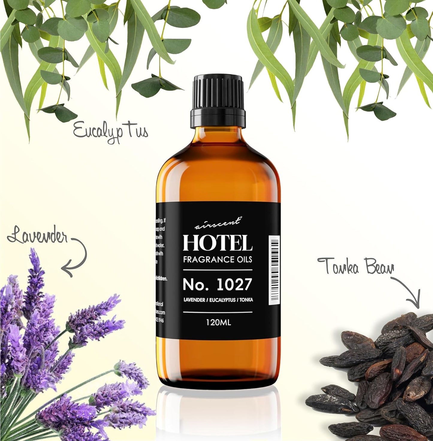 AirScent Hotel Diffuser Oil No. 1027 Inspired by The Zen Hotel Scent - Premium Fragrance Oil for Ultrasonic and Waterless Diffusers and Crafting - 10 mL, 0.34 fl oz Glass Bottle with Dropper