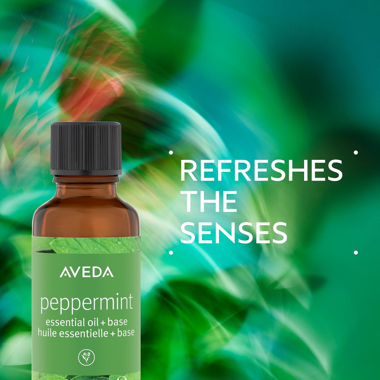 Aveda Peppermint Essential Oil + Base | Refreshing Aroma | for Body & Bath, 1 Fl Oz