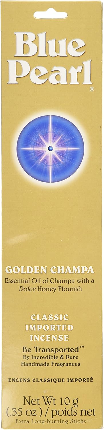 Blue Pearl Classic Fragrance Incense, Prem Golden Champa, 10 Gram