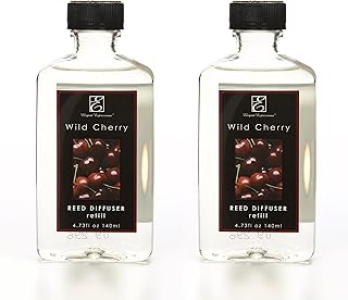 Hosley Wild Cherry Scent Reed Diffuser Refill Oil, Set of 2 (140 ml Each), Long-Lasting Home Fragrance Refill for Aromatherapy, Living Room, Bathroom & Office