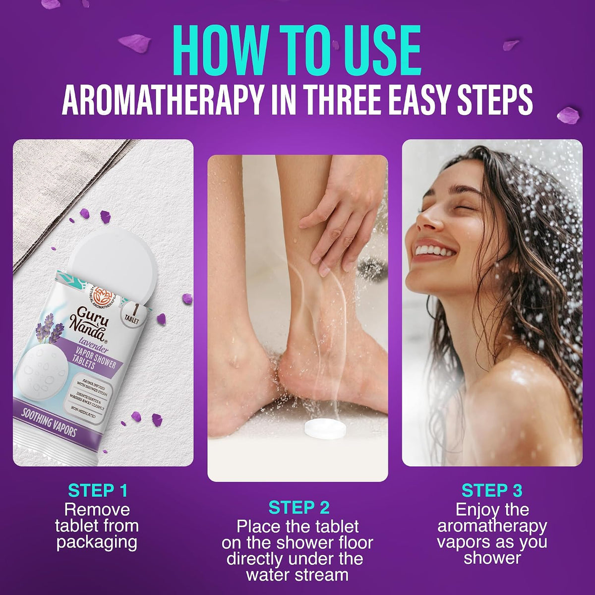 GuruNanda Lavender Vapor Shower Tablets